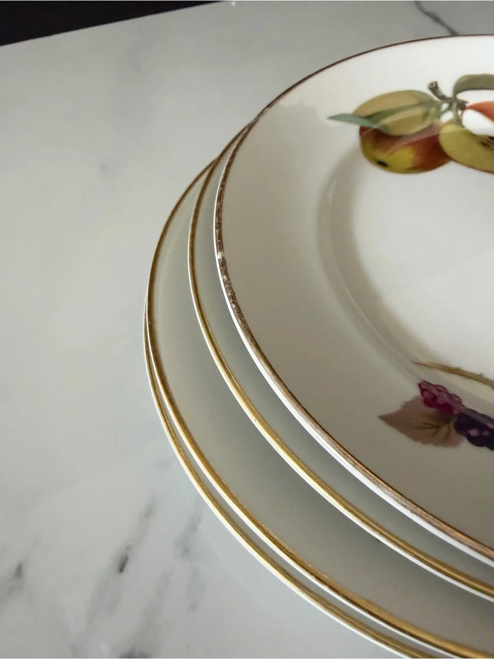 SET of 4 Evesham Bread or Dessert Plates by Royal Worcester